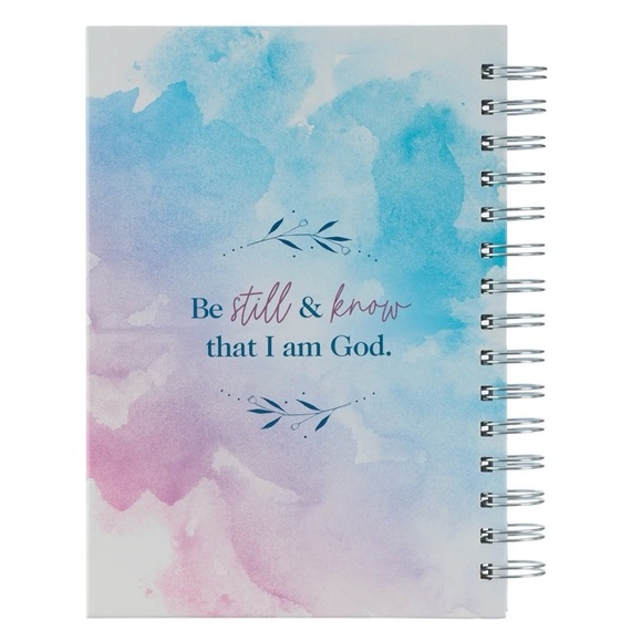 Bible Journal, Blue & Pink Watercolor Spiral Notebook - Picture 2 of 4